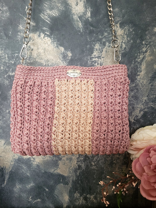 Crochet crossbody handbag